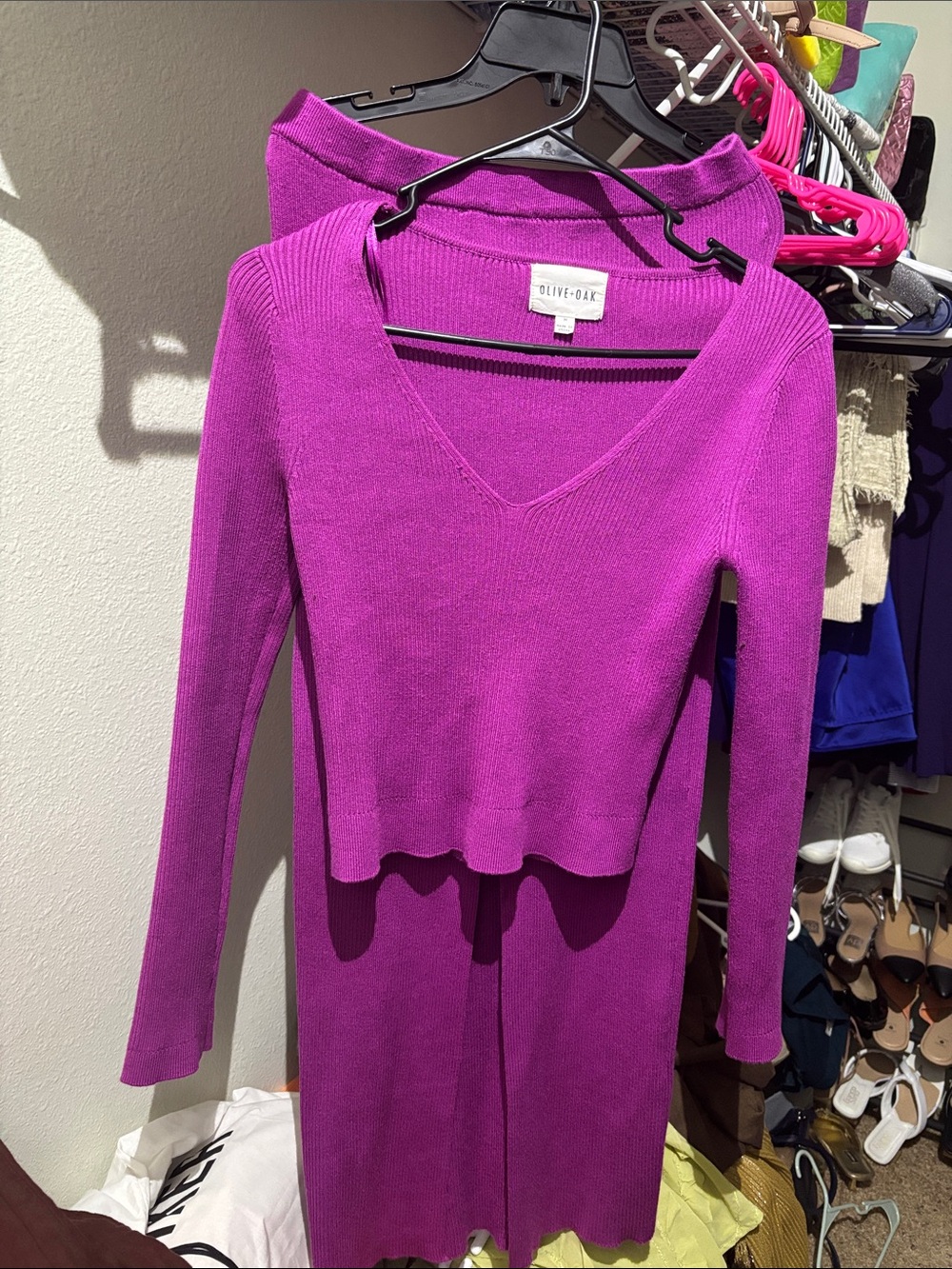 Olive & Oak skirt set M Fuchsia